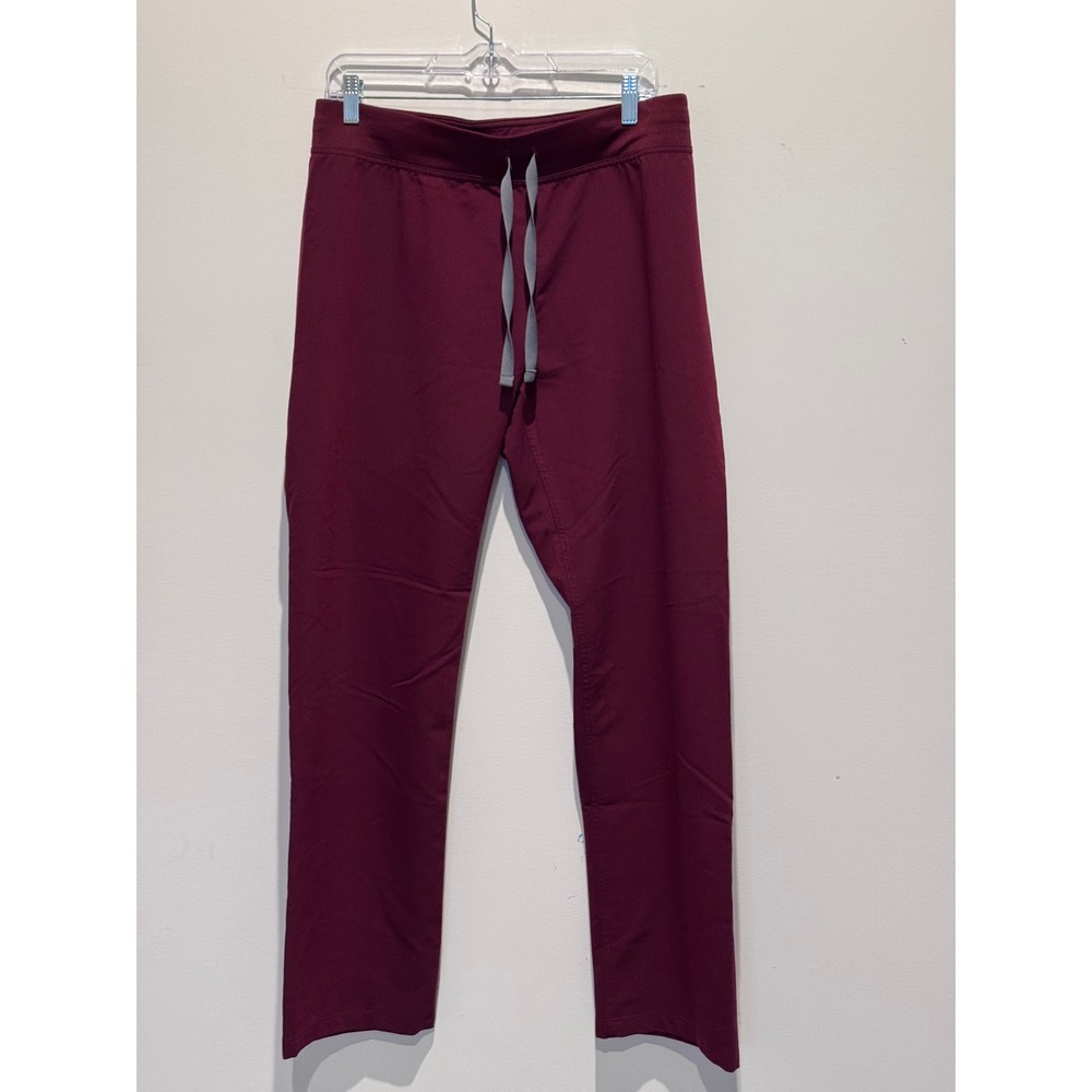 Figs Technical Collection Women M Burgundy Wide-Leg Scrub Pants T21003
